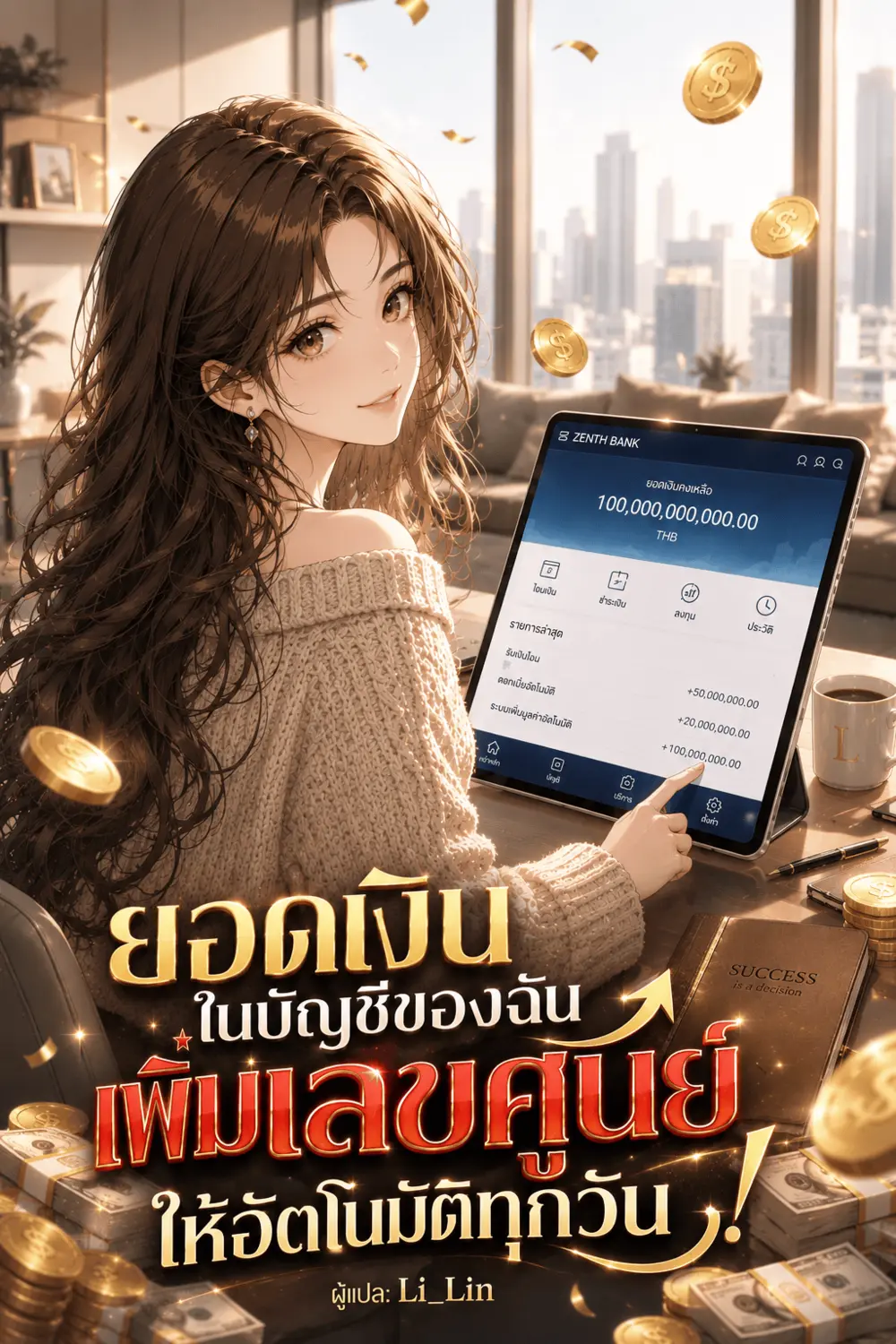 ยอดเงินในบัญชีของฉัน เพิ่มเลขศูนย์ให้อัตโนมัติทุกวัน!